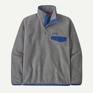 Patagonia Gray Fleece with Blue Trim